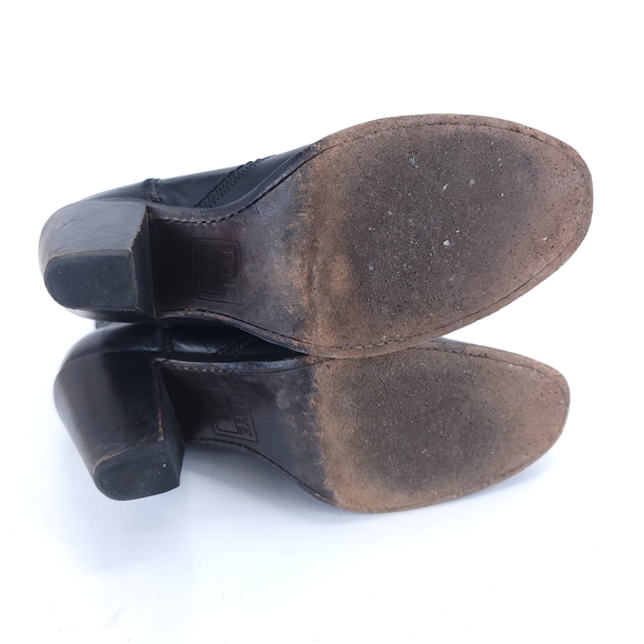 Frye Leather Pull-On Ankle Boots Size 6.5 B Style 3476948 BLACK - Picture 4 of 7